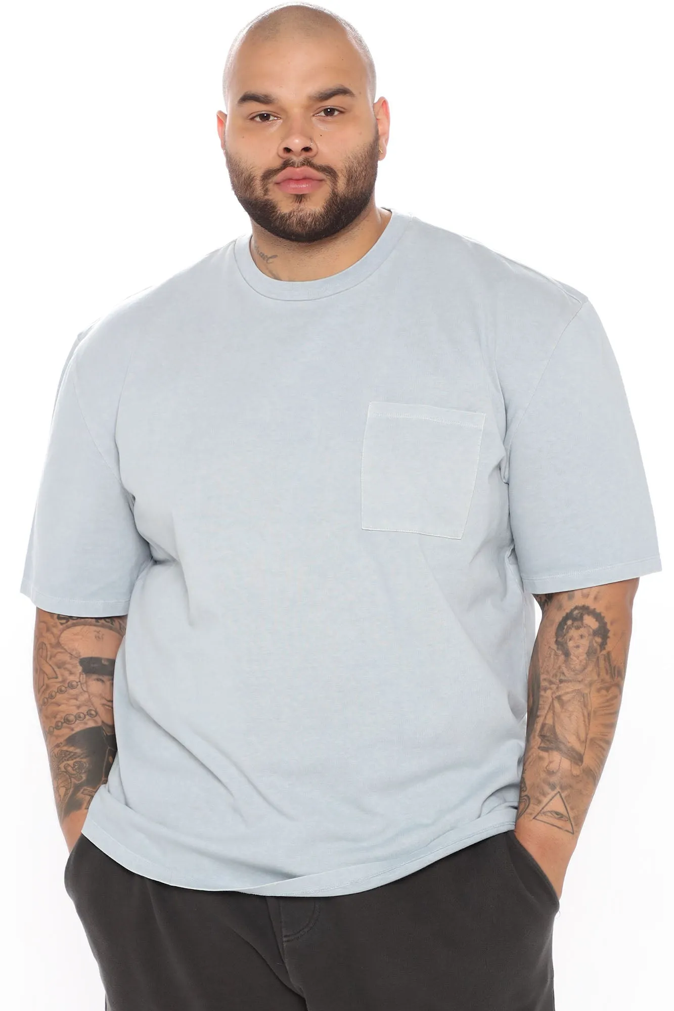 Adam Short Sleeve Pocket Tee - Blue