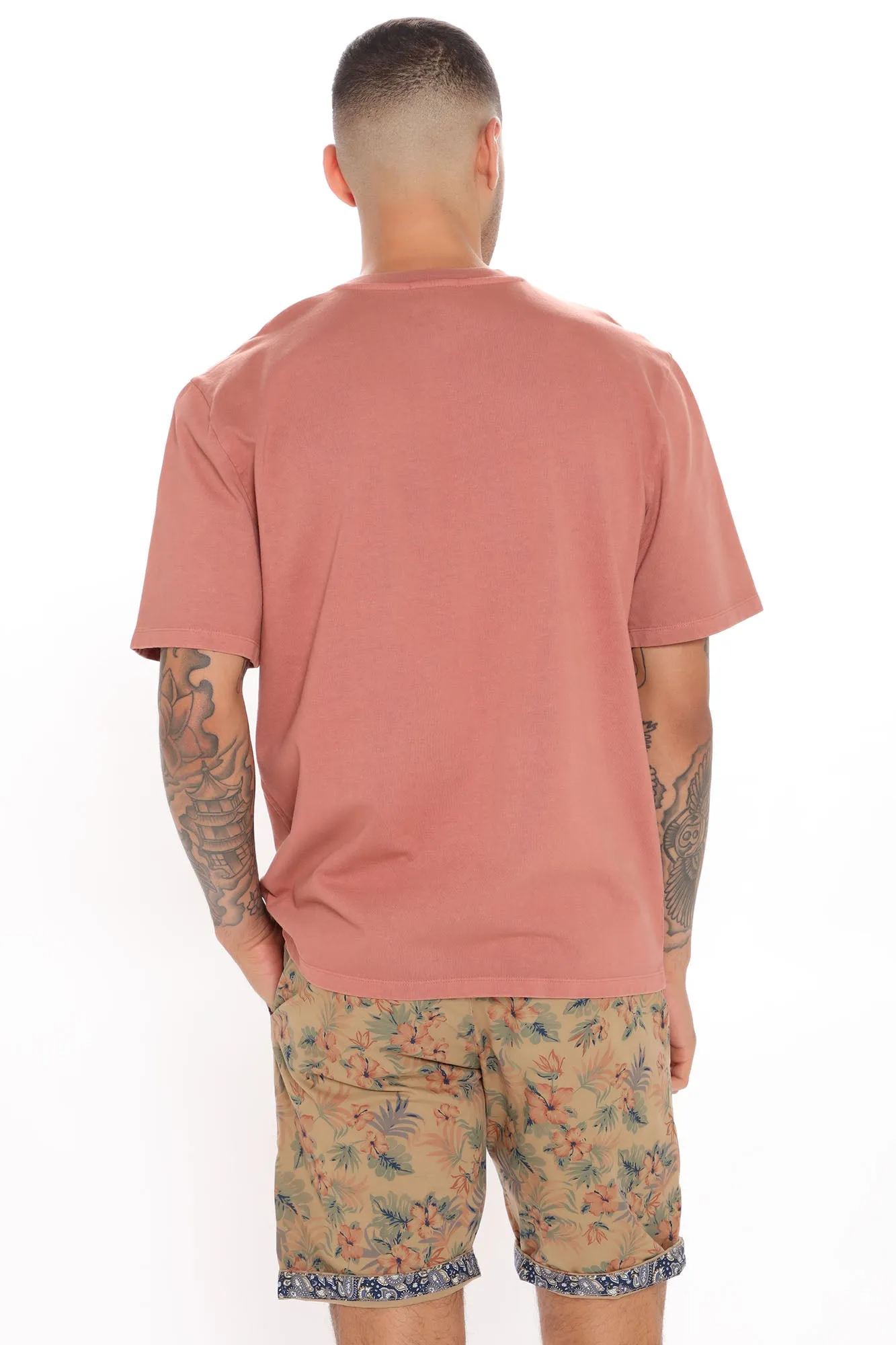 Adam Short Sleeve Pocket Tee - Mauve