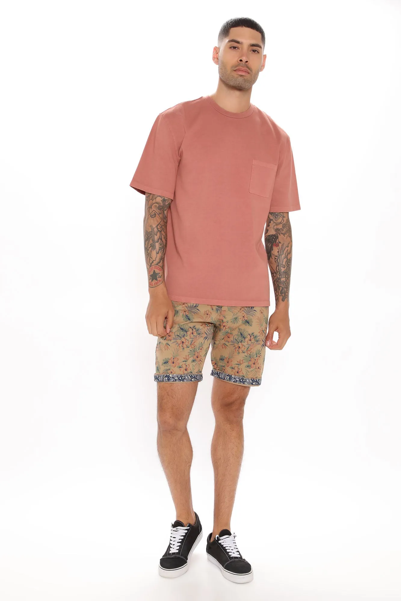 Adam Short Sleeve Pocket Tee - Mauve