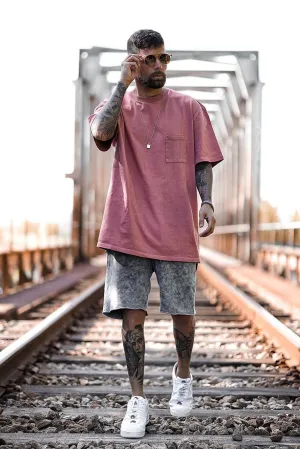 Adam Short Sleeve Pocket Tee - Mauve