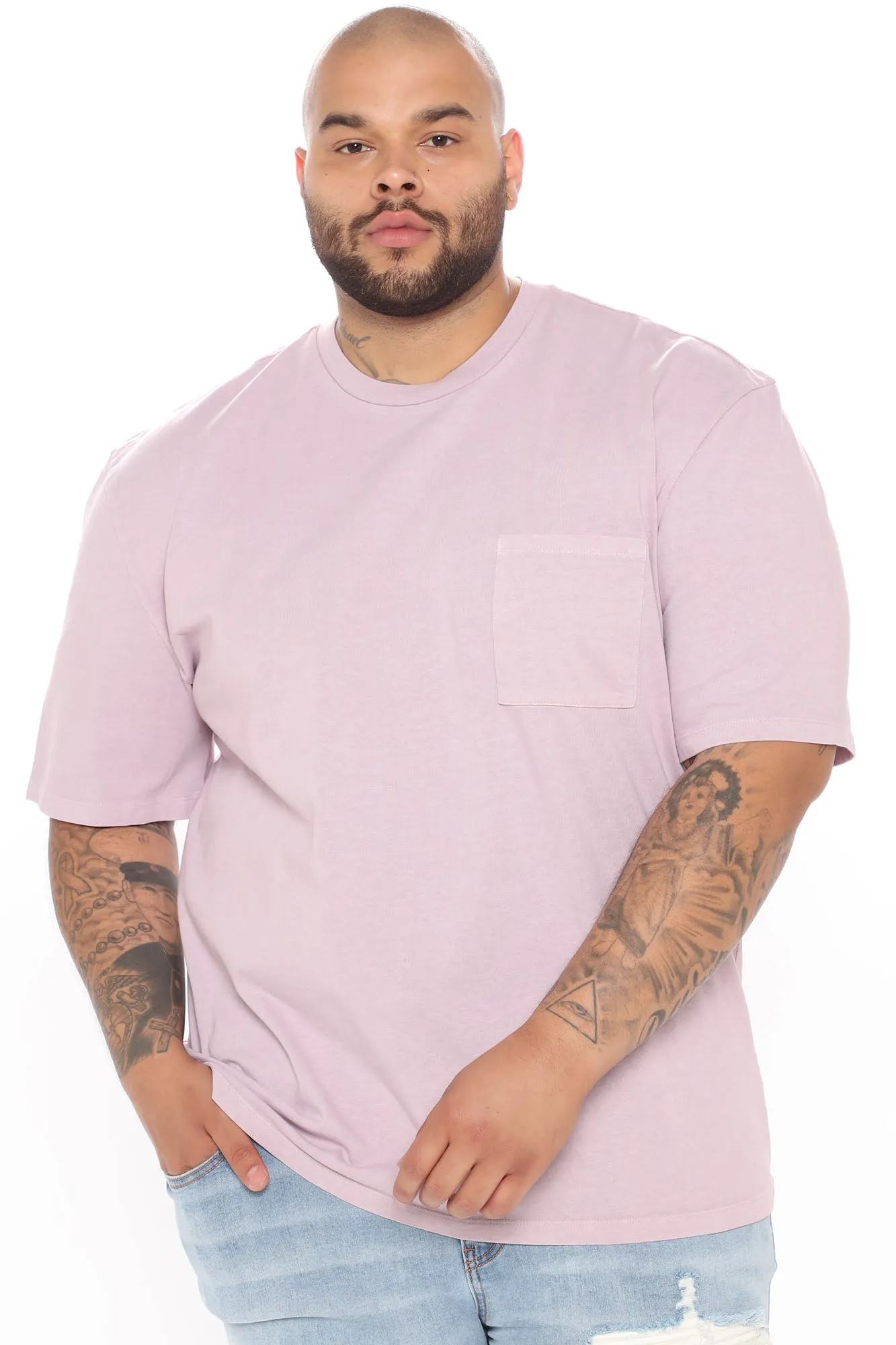 Adam Short Sleeve Pocket Tee - Purple