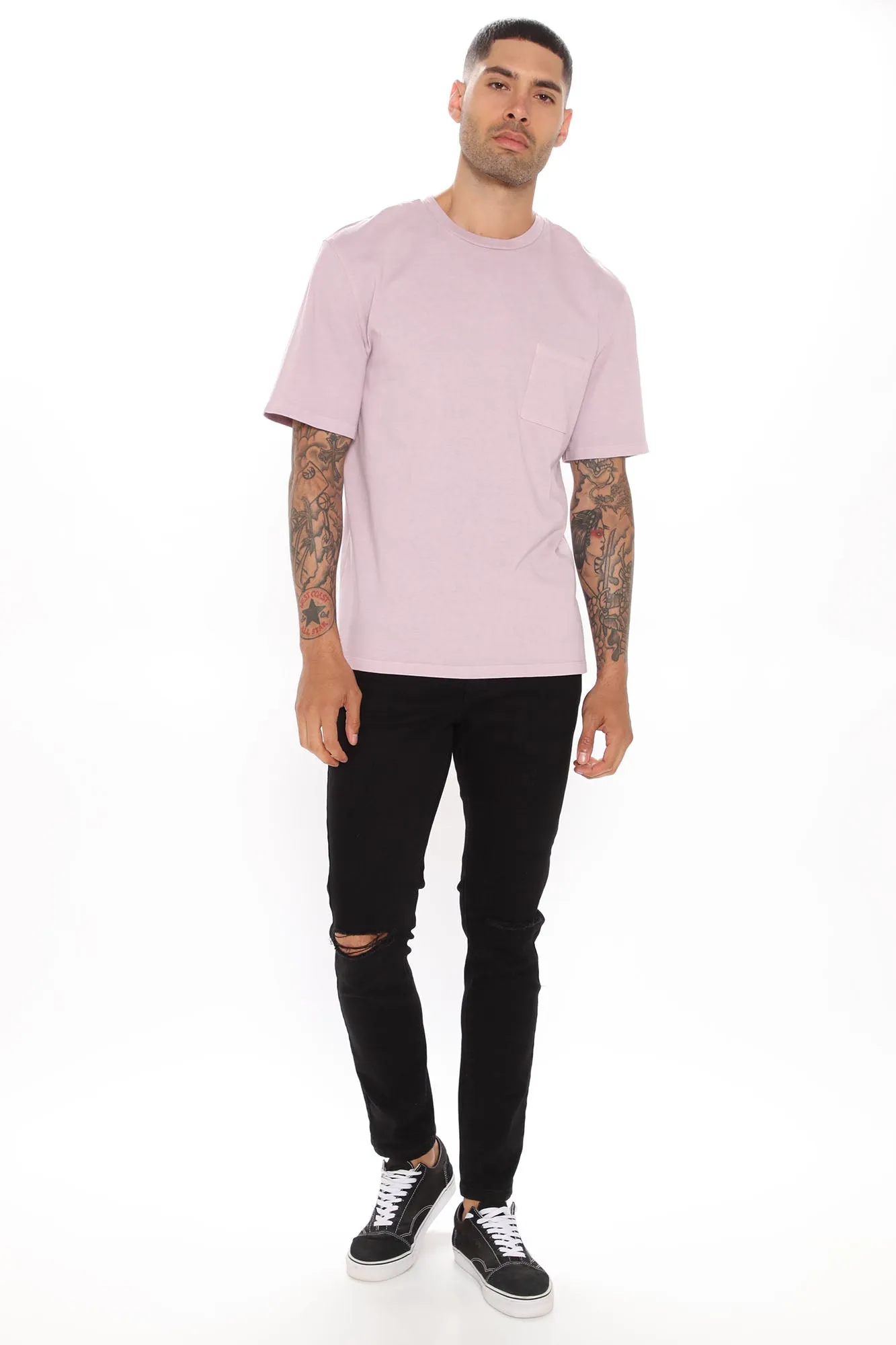 Adam Short Sleeve Pocket Tee - Purple