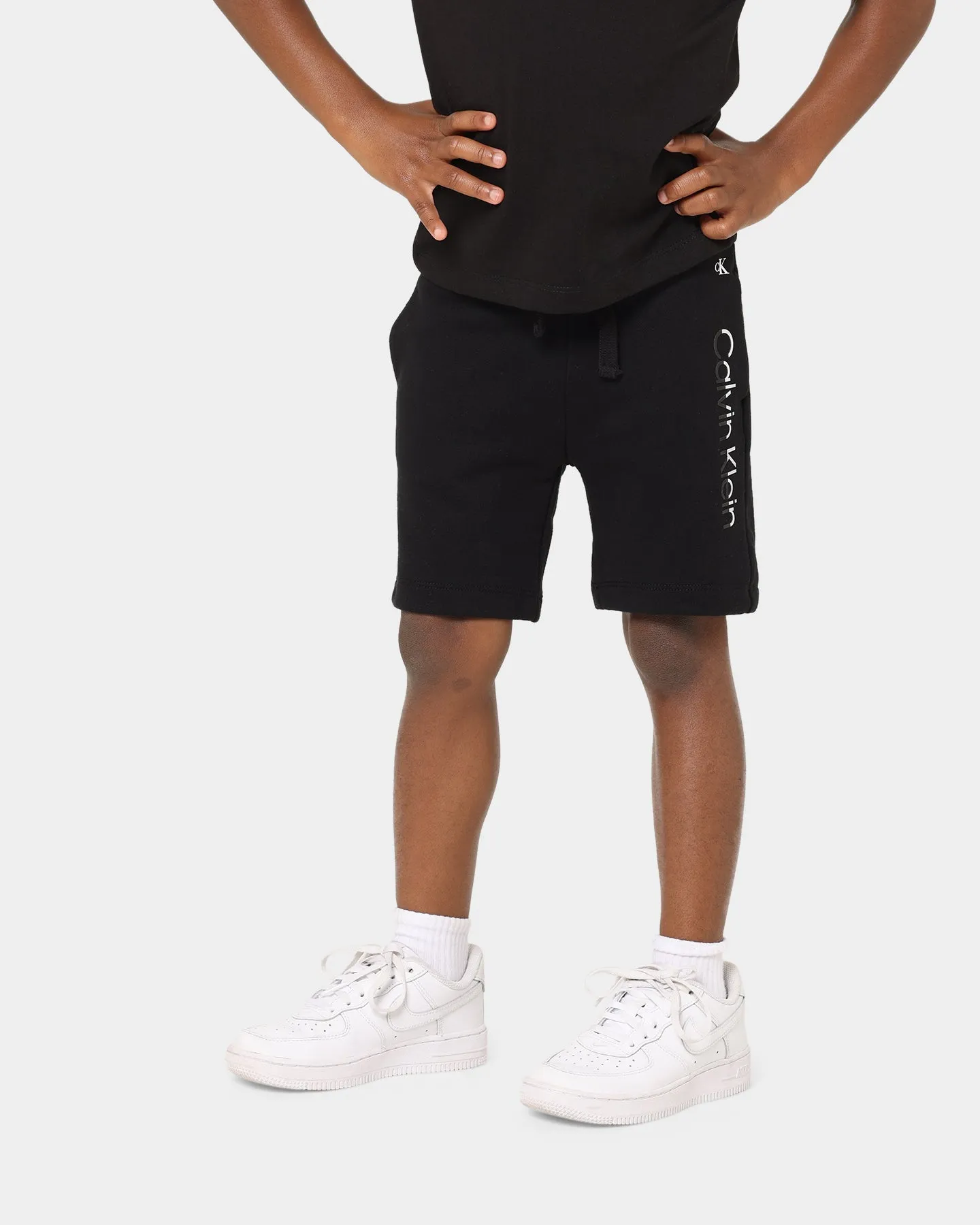 Calvin Klein Kids' Split Logo T-Shirt and Jogger Short Set Black