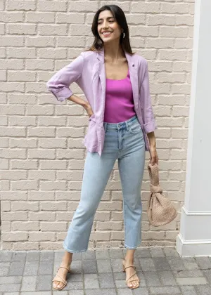 Claire Linen Blazer - Lilac
