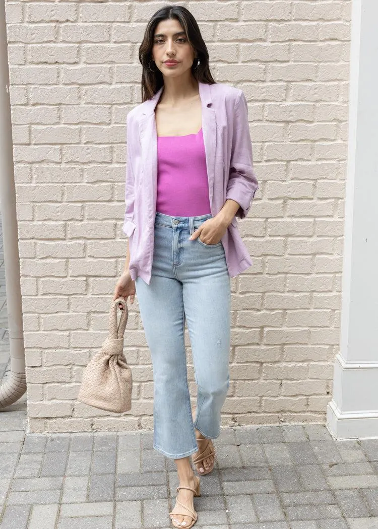 Claire Linen Blazer - Lilac