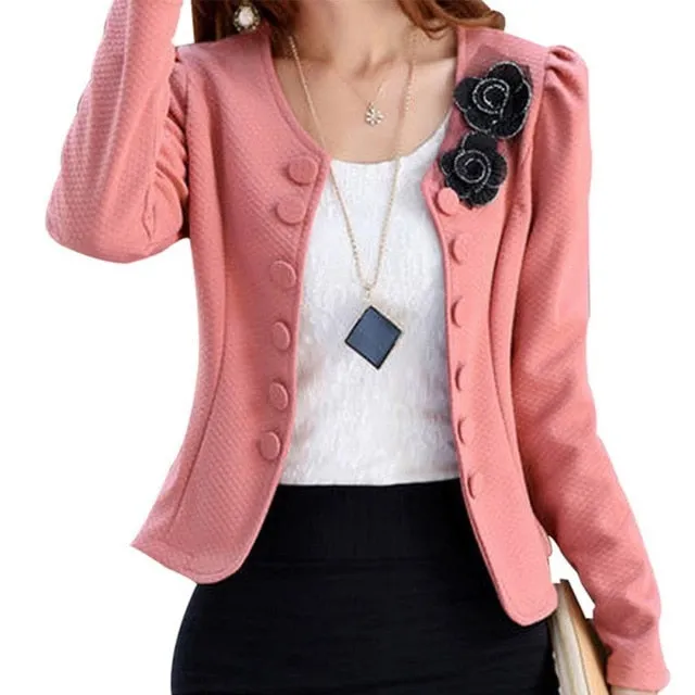 Floral Spring Jacket  Women Spring Autumn Fashion Blazer