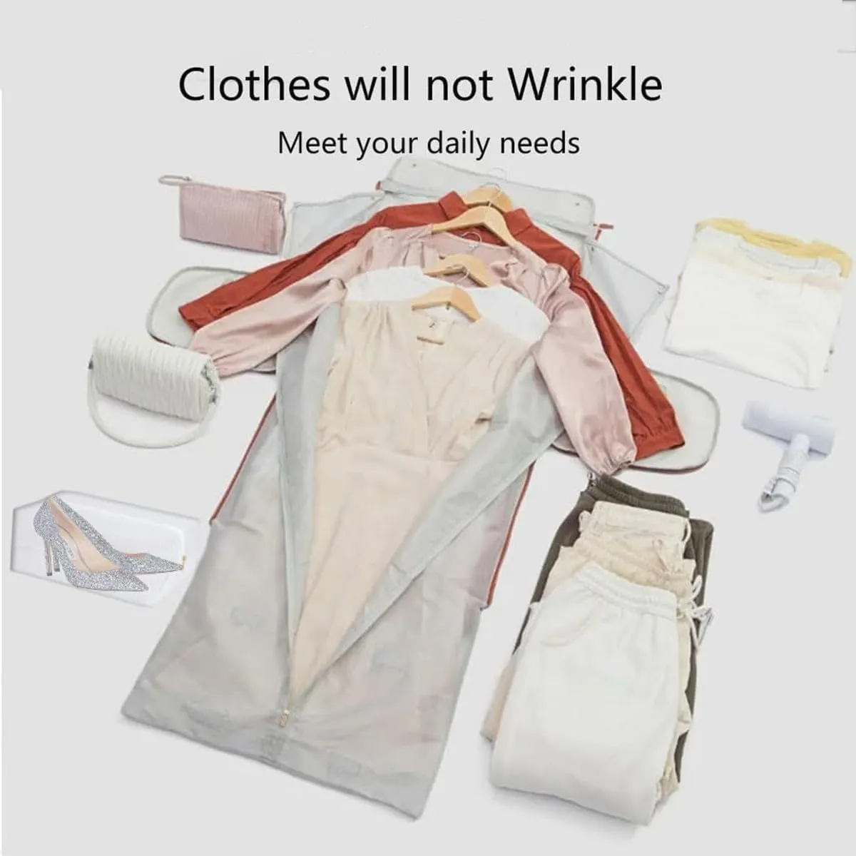 Garment Bags for Travel for Women with Wheels,Convertible Carry On Suit Bag,2 in 1 Foldable Waterproof PU Leather Hanging Bag