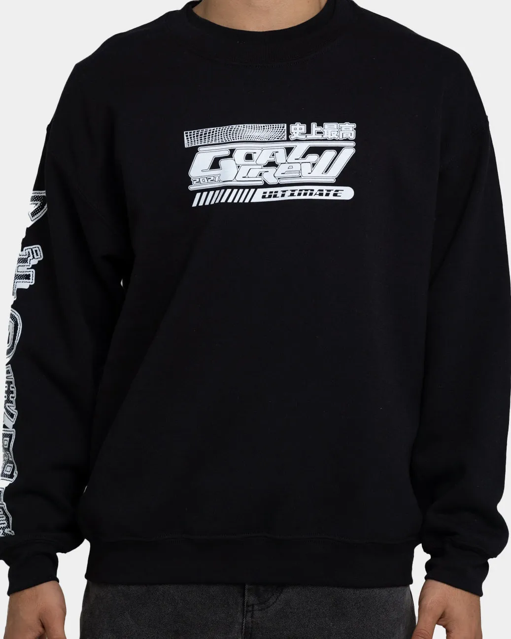 Goat Crew Anime Crewneck Black