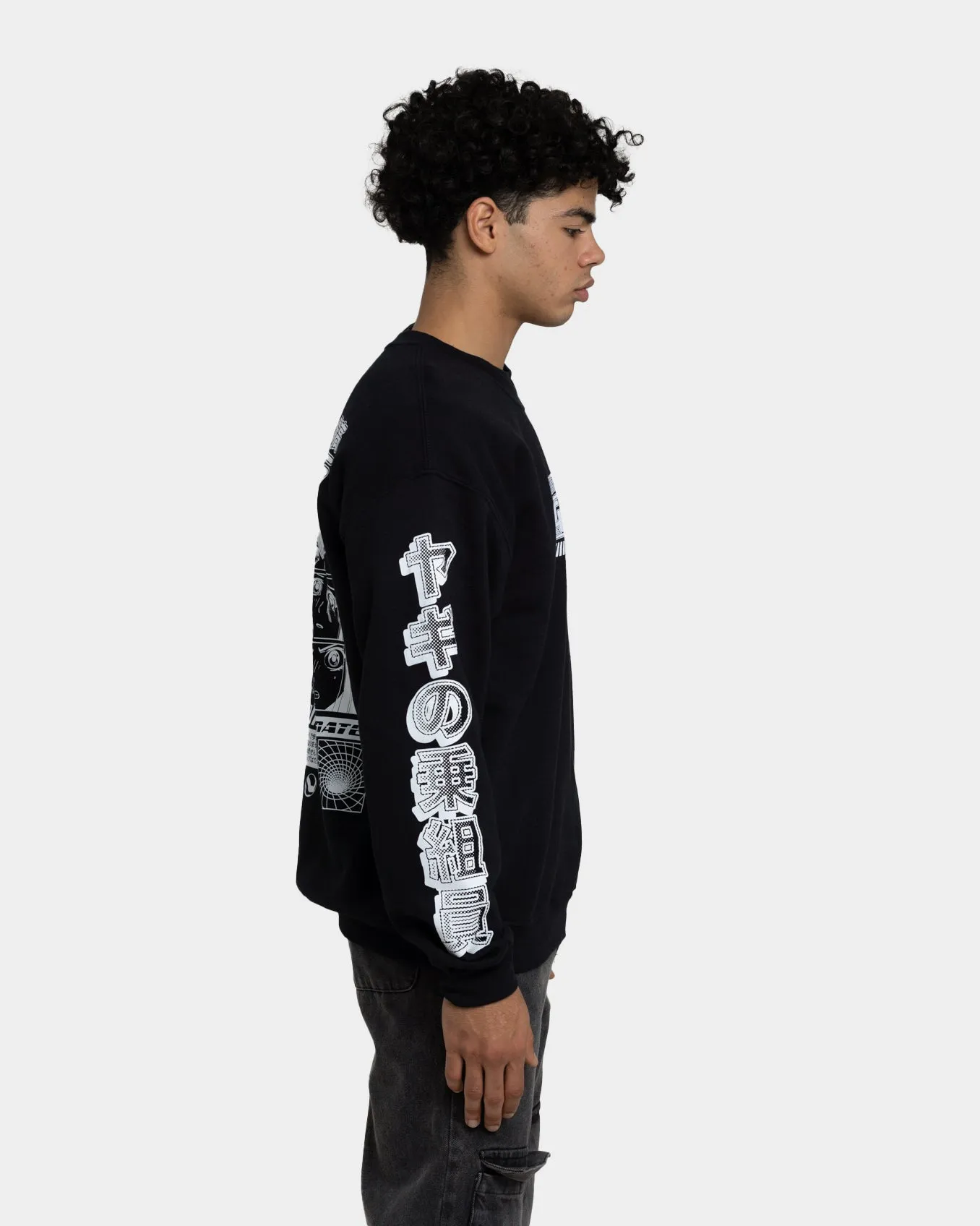 Goat Crew Anime Crewneck Black