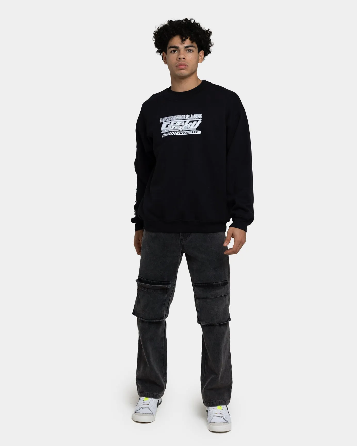 Goat Crew Anime Crewneck Black