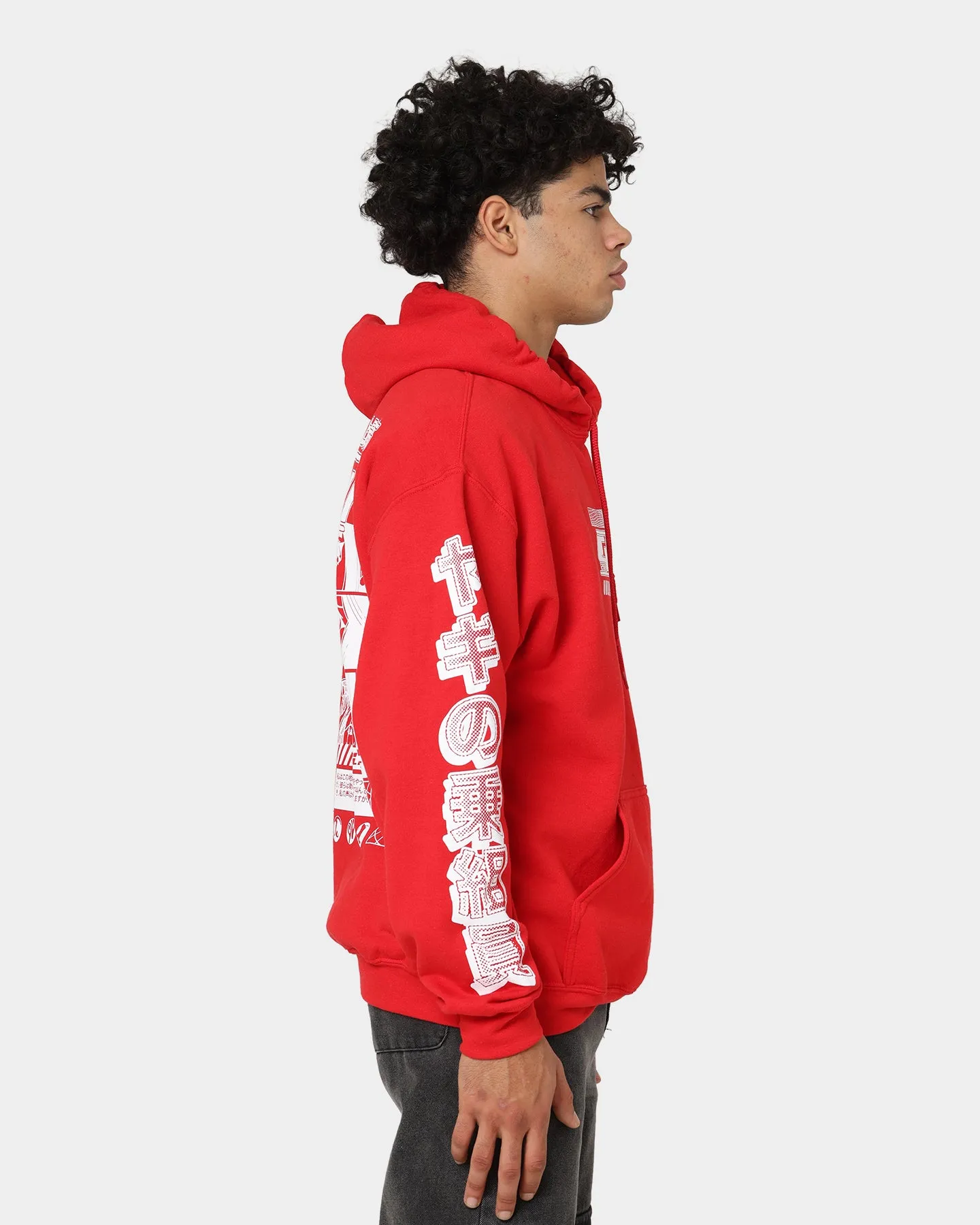 Goat Crew Anime Hoodie Red