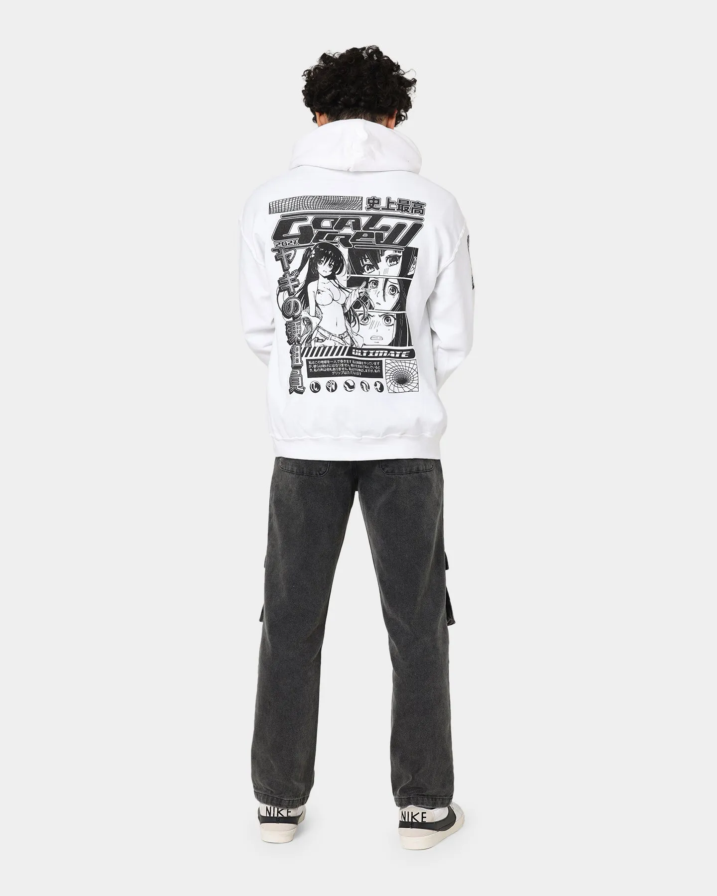 Goat Crew Anime Hoodie White