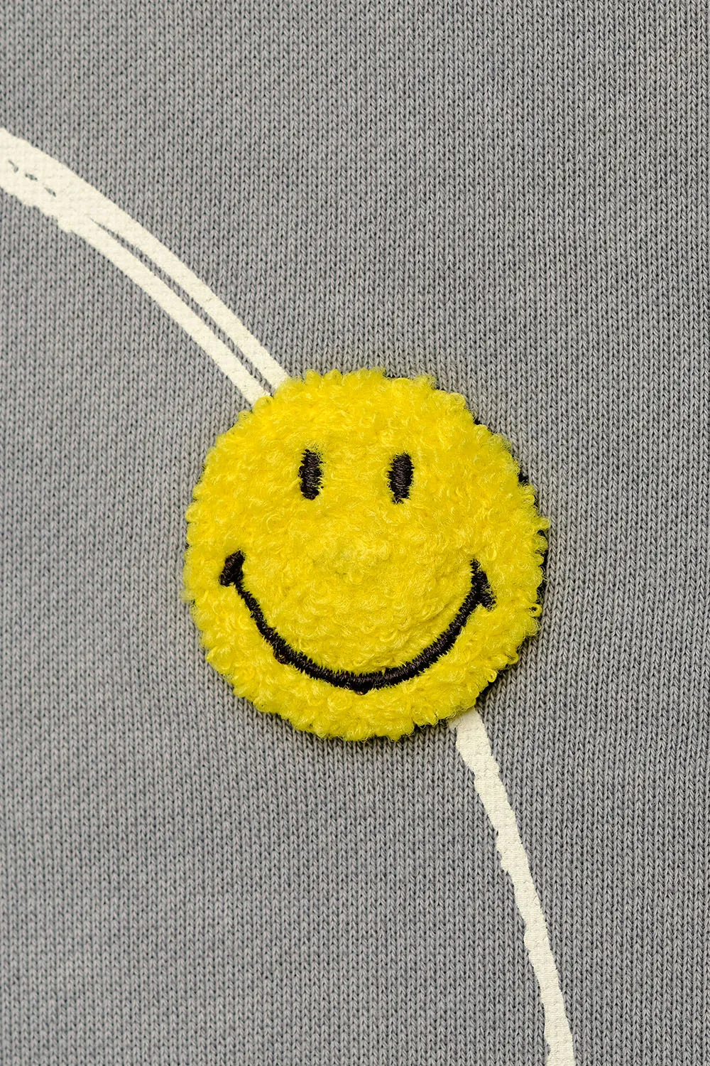 Grey Faded Smiley Originals Hoodie