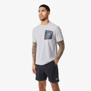 Heat Seal Zip Block Pocket T-Shirt | Grey