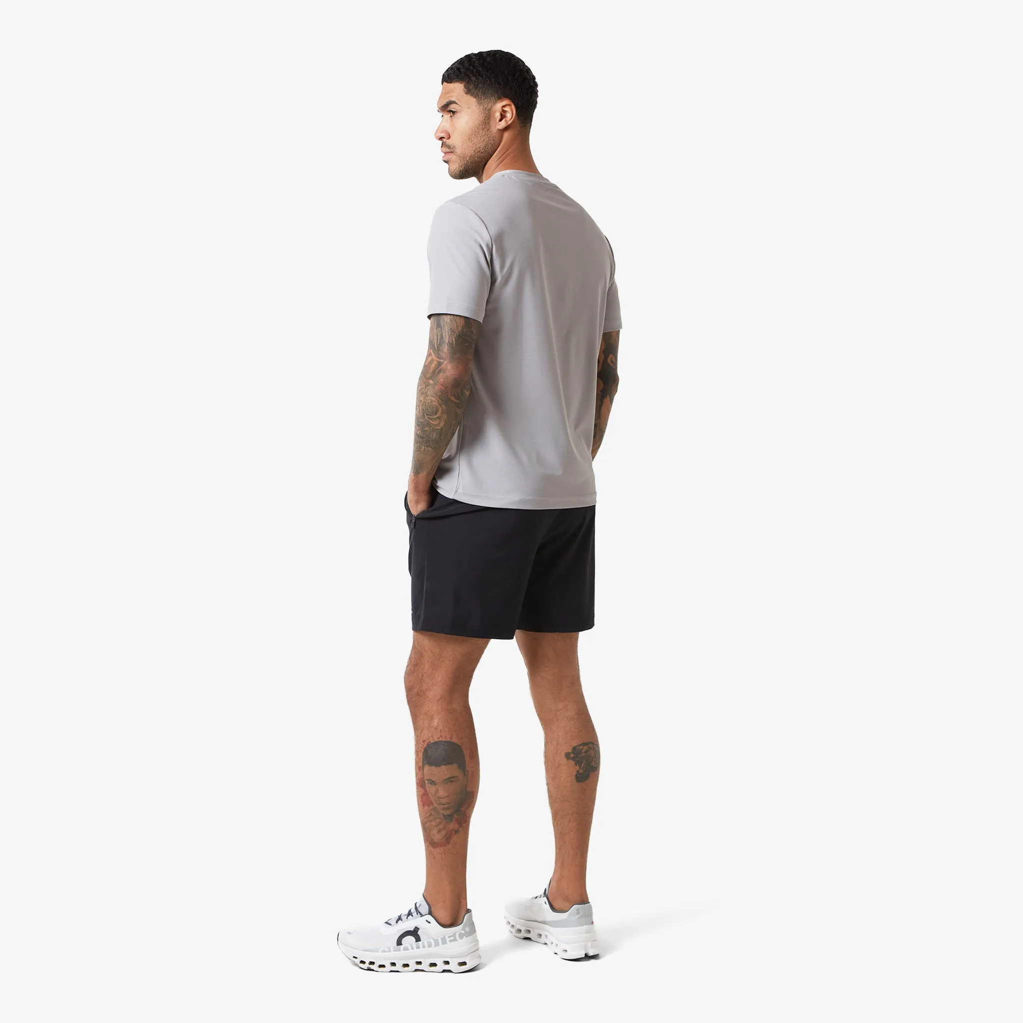 Heat Seal Zip Block Pocket T-Shirt | Grey