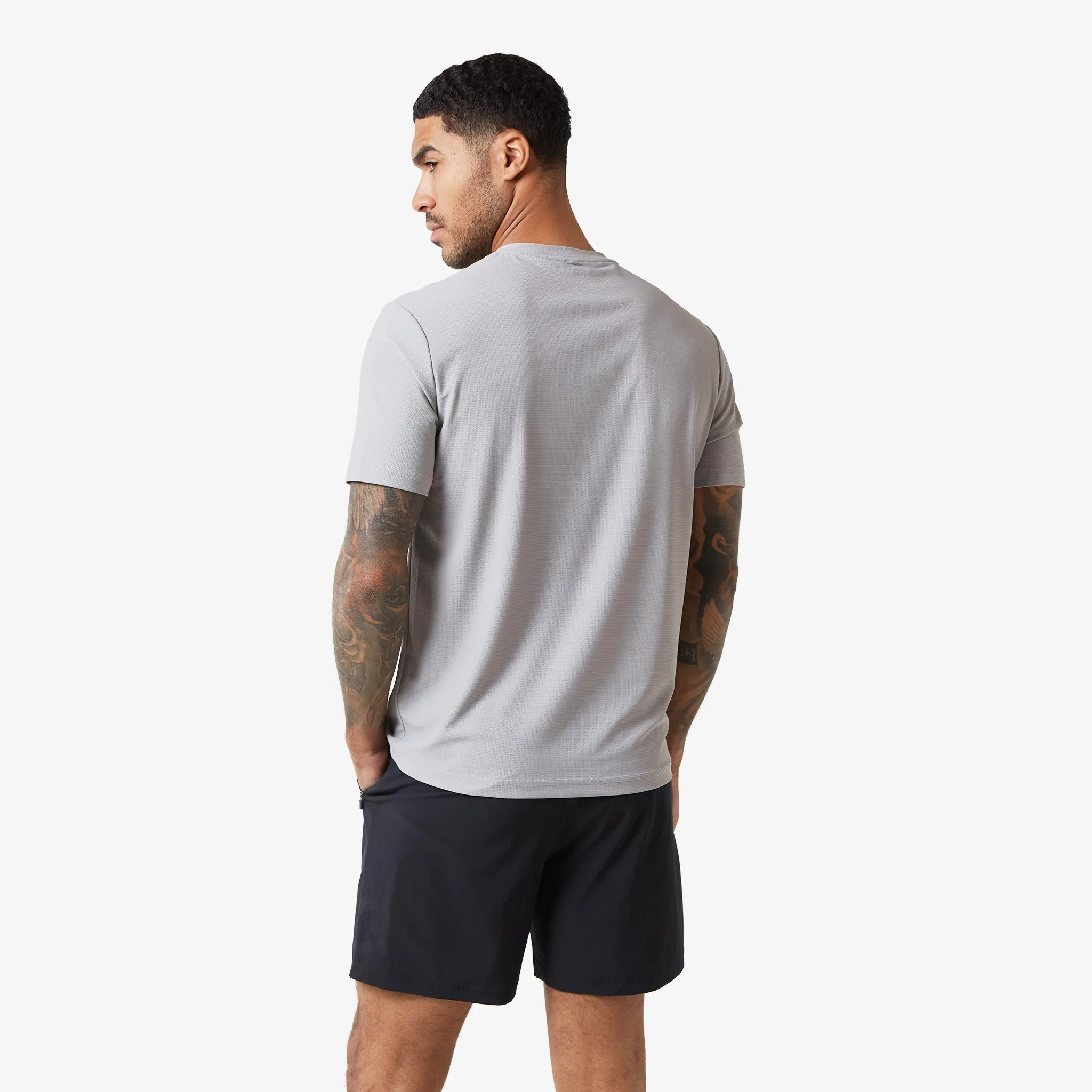 Heat Seal Zip Block Pocket T-Shirt | Grey