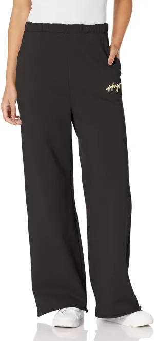 HUGO Women's Script Logo Wide Leg Pants
