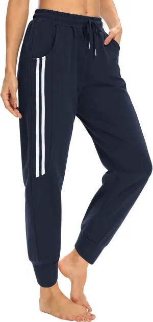 KaiDi Women's Capri Sweatpants - Casual Capri Pants with Pockets, Drawstring Workout Sweatpants for Yoga