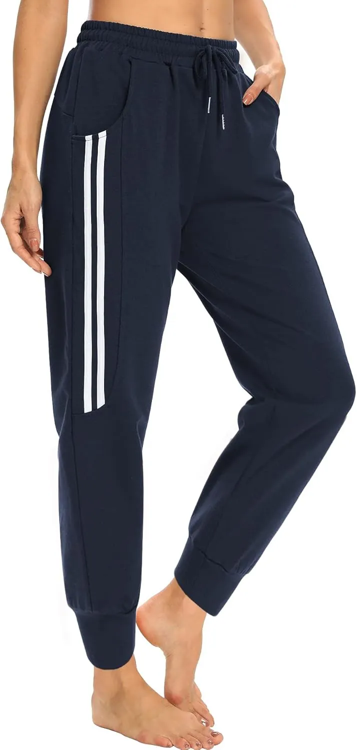 KaiDi Women's Capri Sweatpants - Casual Capri Pants with Pockets, Drawstring Workout Sweatpants for Yoga