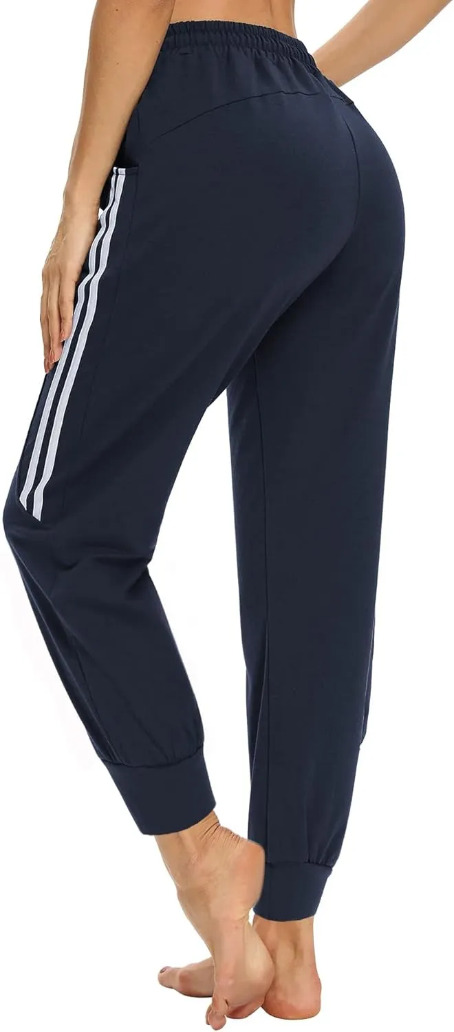 KaiDi Women's Capri Sweatpants - Casual Capri Pants with Pockets, Drawstring Workout Sweatpants for Yoga