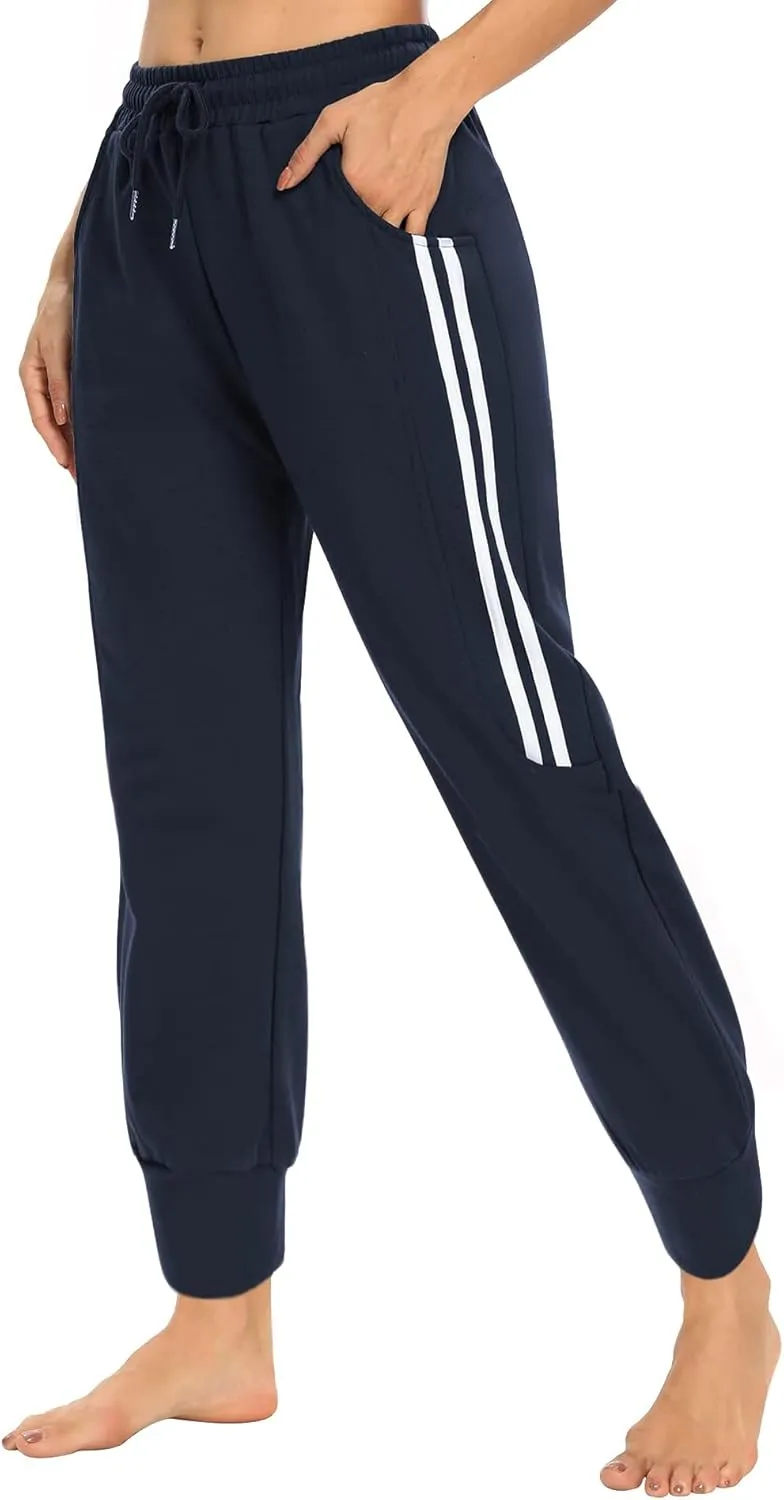 KaiDi Women's Capri Sweatpants - Casual Capri Pants with Pockets, Drawstring Workout Sweatpants for Yoga