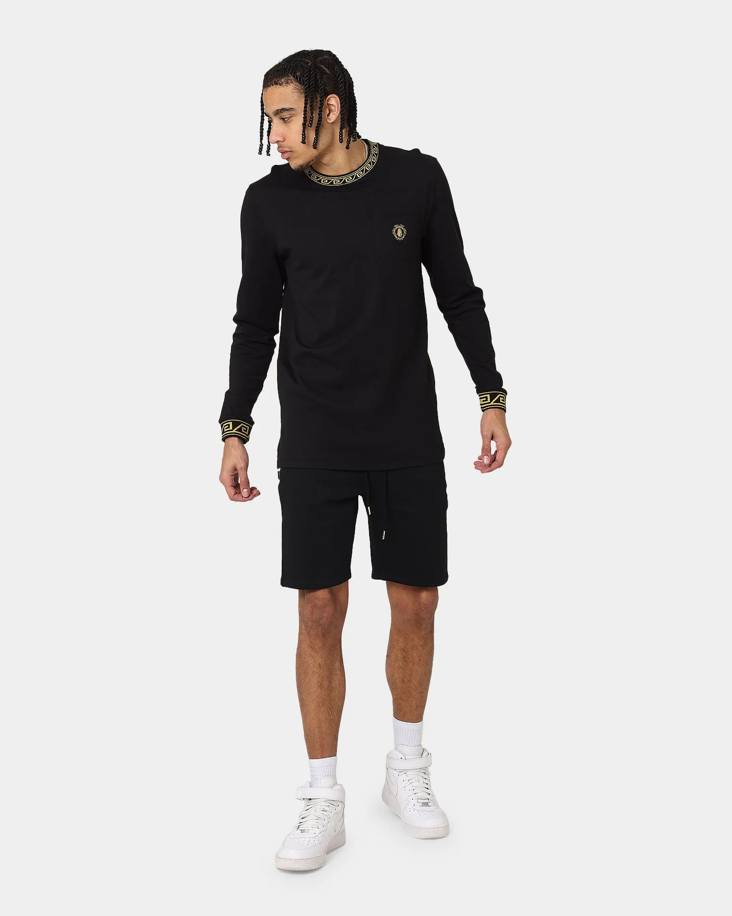 Last Kings Territorial Rib Long Sleeve T-Shirt Black