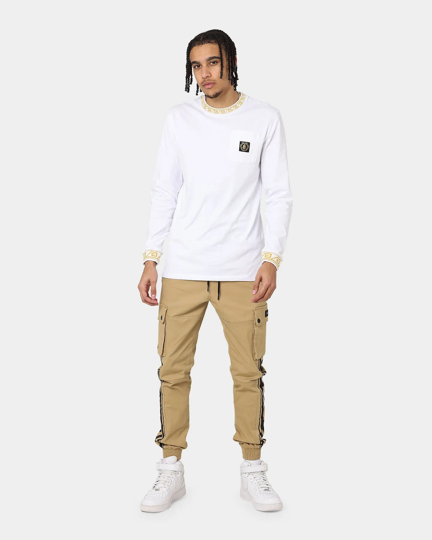 Last Kings Territorial Rib Long Sleeve T-Shirt White