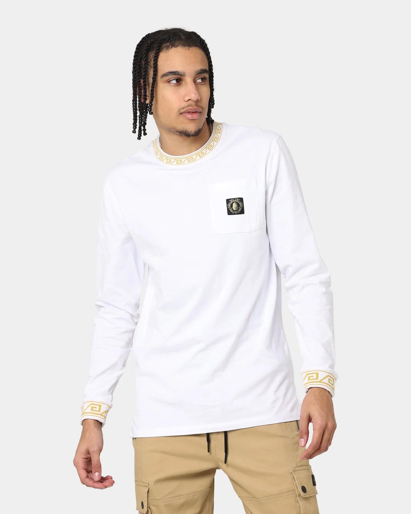 Last Kings Territorial Rib Long Sleeve T-Shirt White