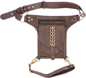 Leather Festival Utility Belt -Hip Bag with leg strap