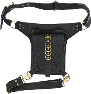 Leather Festival Utility Belt -Hip Bag with leg strap