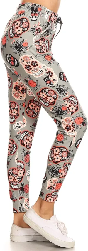 Leggings Depot Premium Women's Joggers Popular Print High Waist Track Pants (S-XL) BAT5