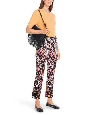 MARC CAIN Black Trousers with Butterfly pattern