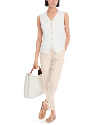 MARC CAIN Cream Straight Leg Trousers