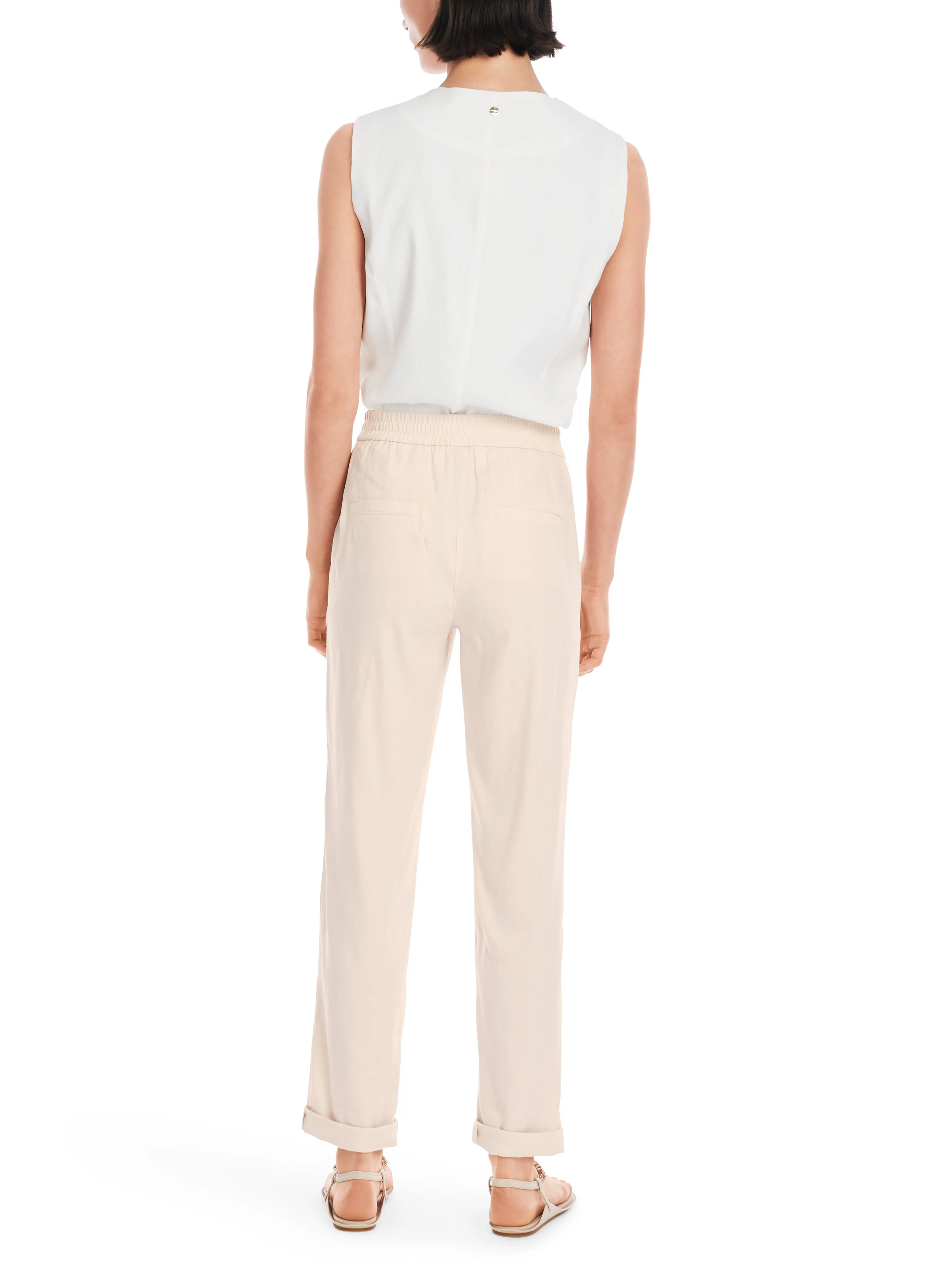 MARC CAIN Cream Straight Leg Trousers