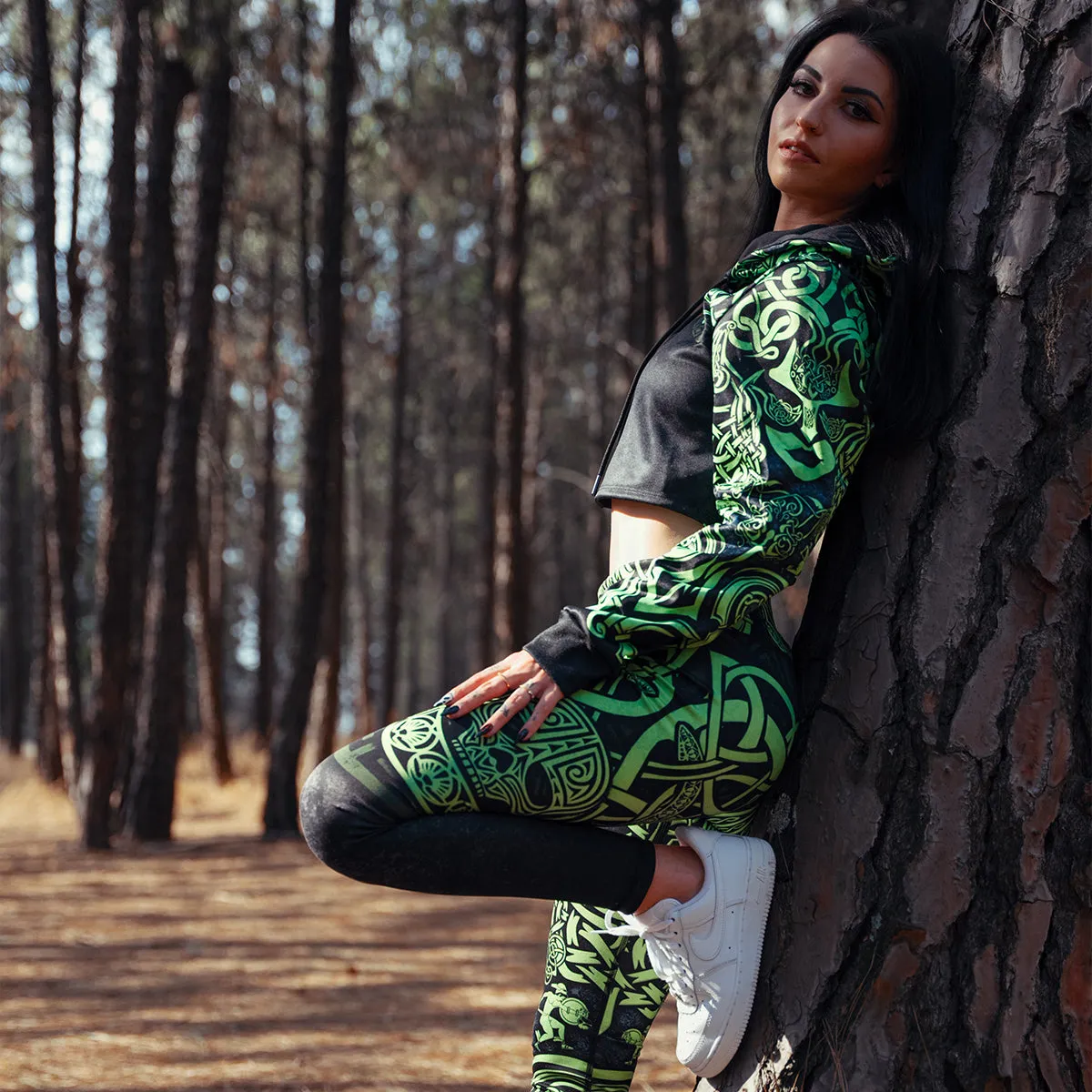 Medusa Crop Hoodie - Snake Edition
