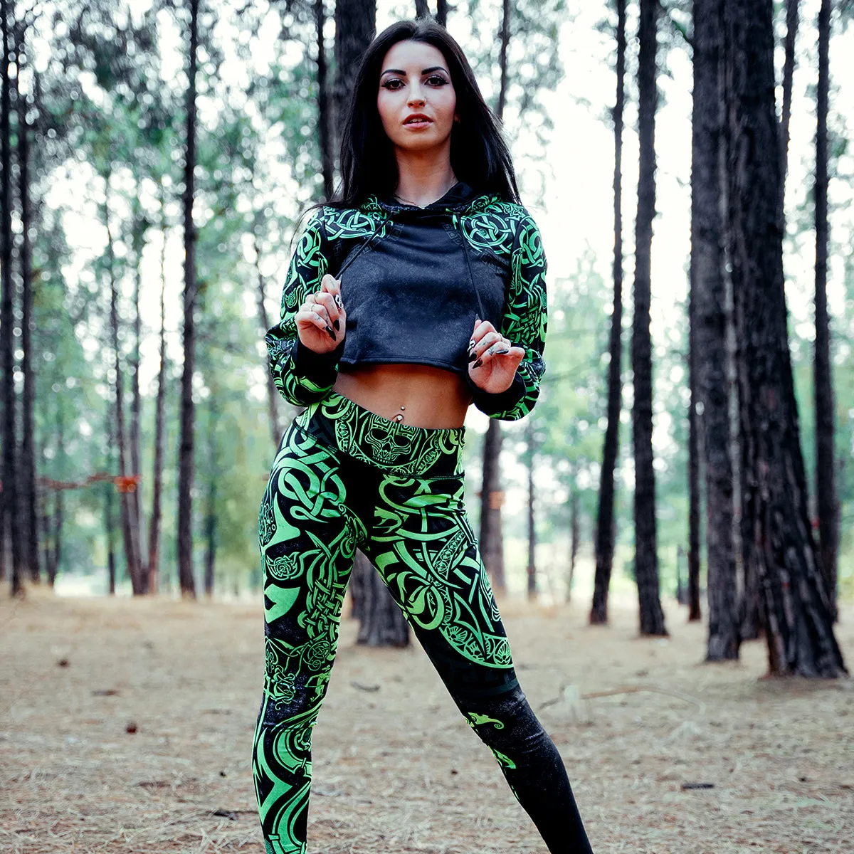 Medusa Crop Hoodie - Snake Edition