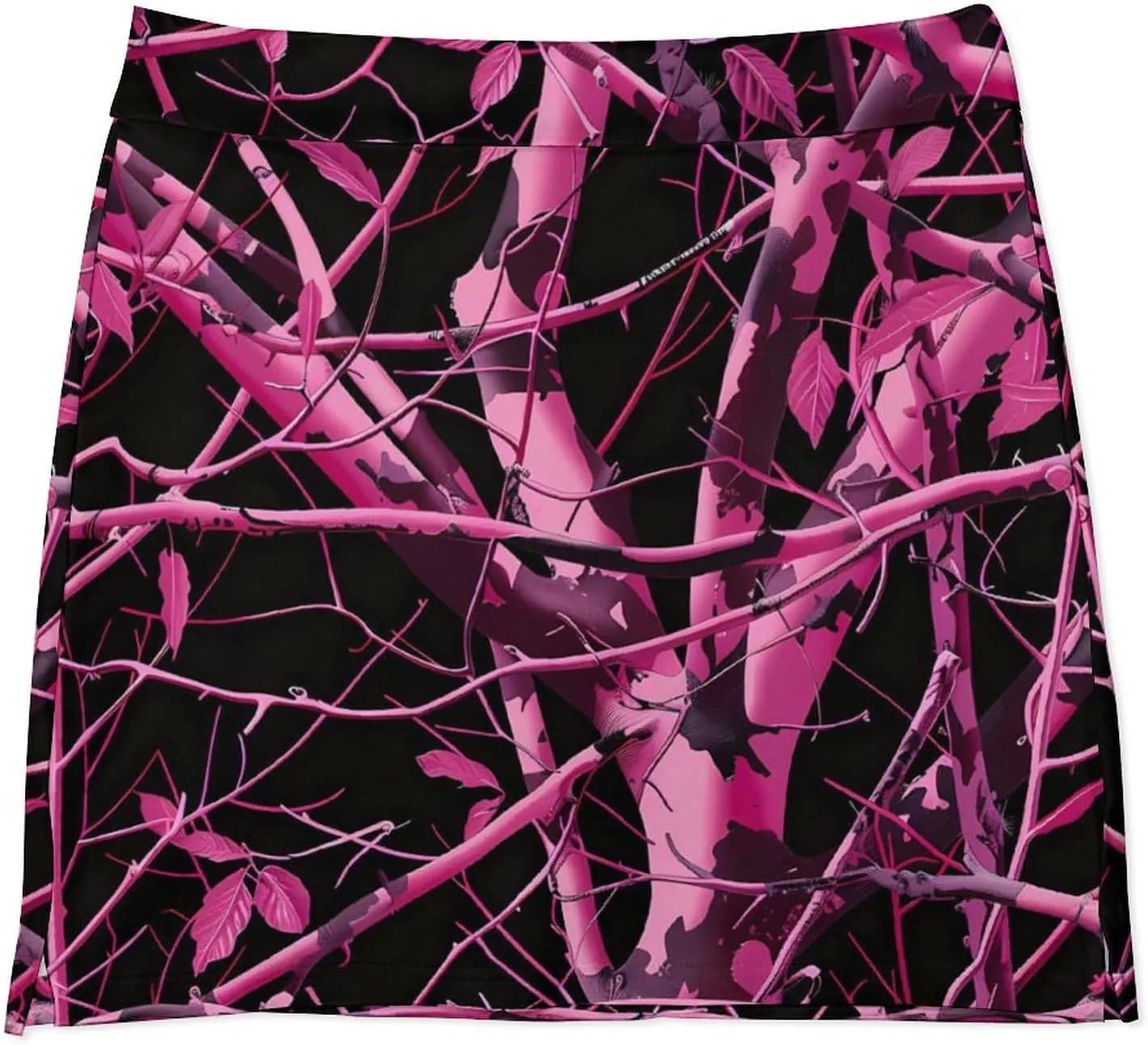 Muddy Camouflage Purple Branches Women's Skort Athletic Skirt Golf Skorts A-line Skirts with Built-in Shorts Pockets