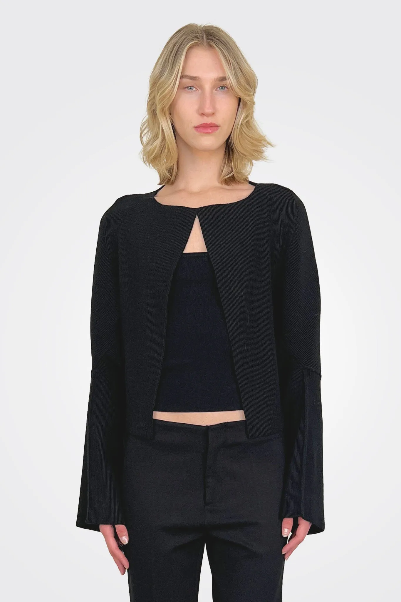 Ottoman Cardigan - Nero