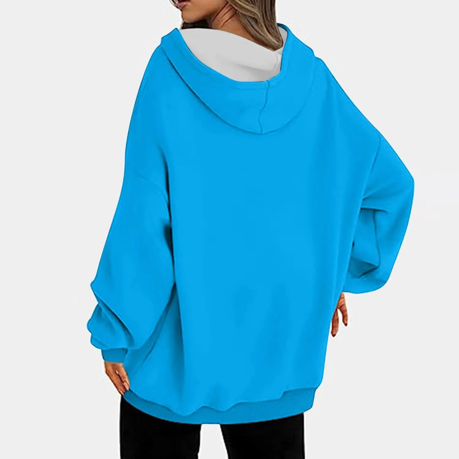 Oversized Hoodie For Women Trendy 2023 Fall Outfits Solid Long Sleeve Comfy Pullover Tops Dressy Casual Y2K Clothes