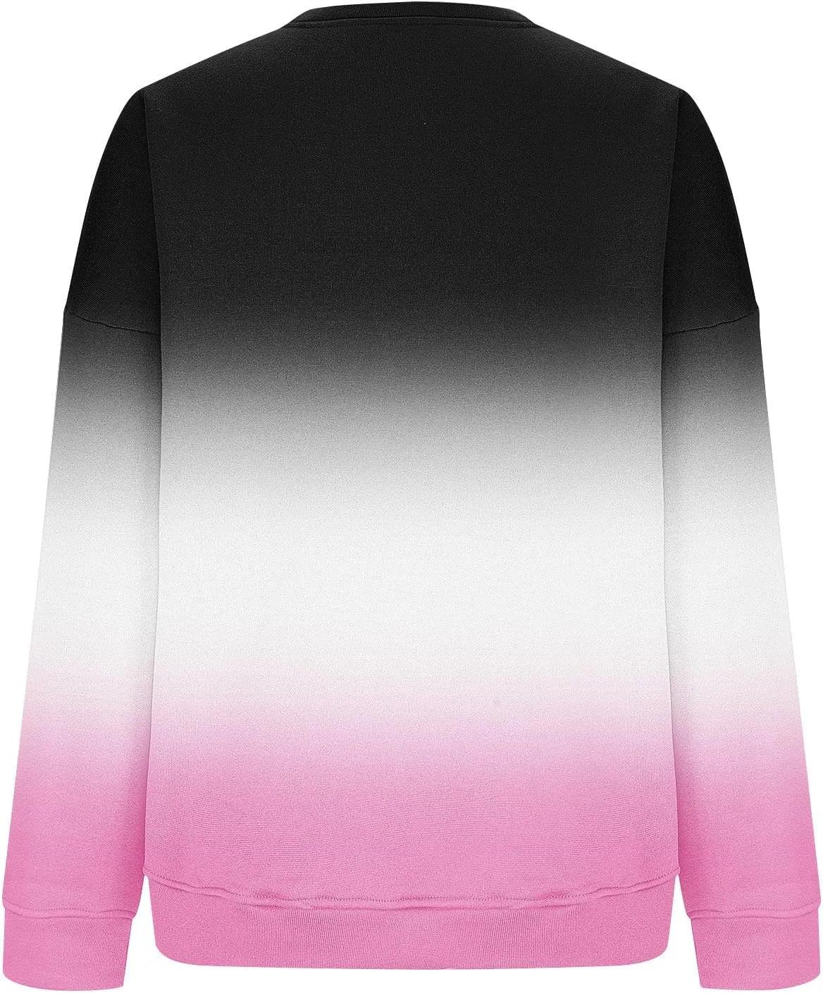 Oversized Long Sleeve Sweatshirts for Women Drop Shoulder Gradient Color Crewneck Pullover Tops Fall Fashion Clothes