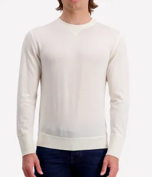 Round Neck Sweatshirt in White