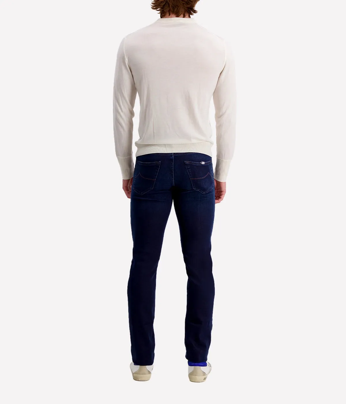 Round Neck Sweatshirt in White