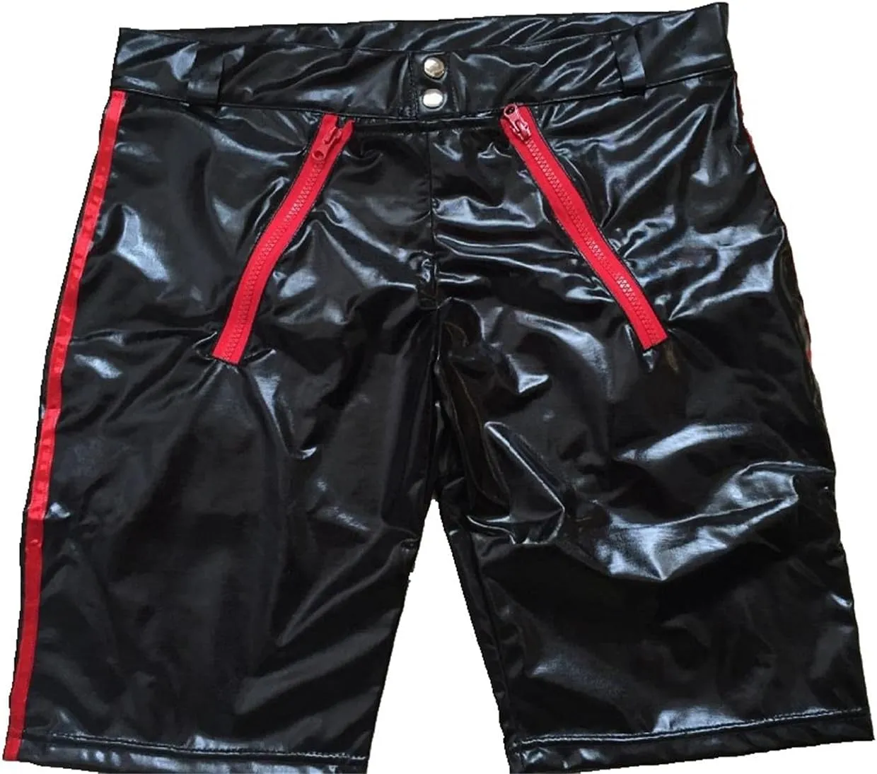 Sexy Wetlook Men Briefs Faux Leather Briefs Nightclub Shorts Stage Costume
