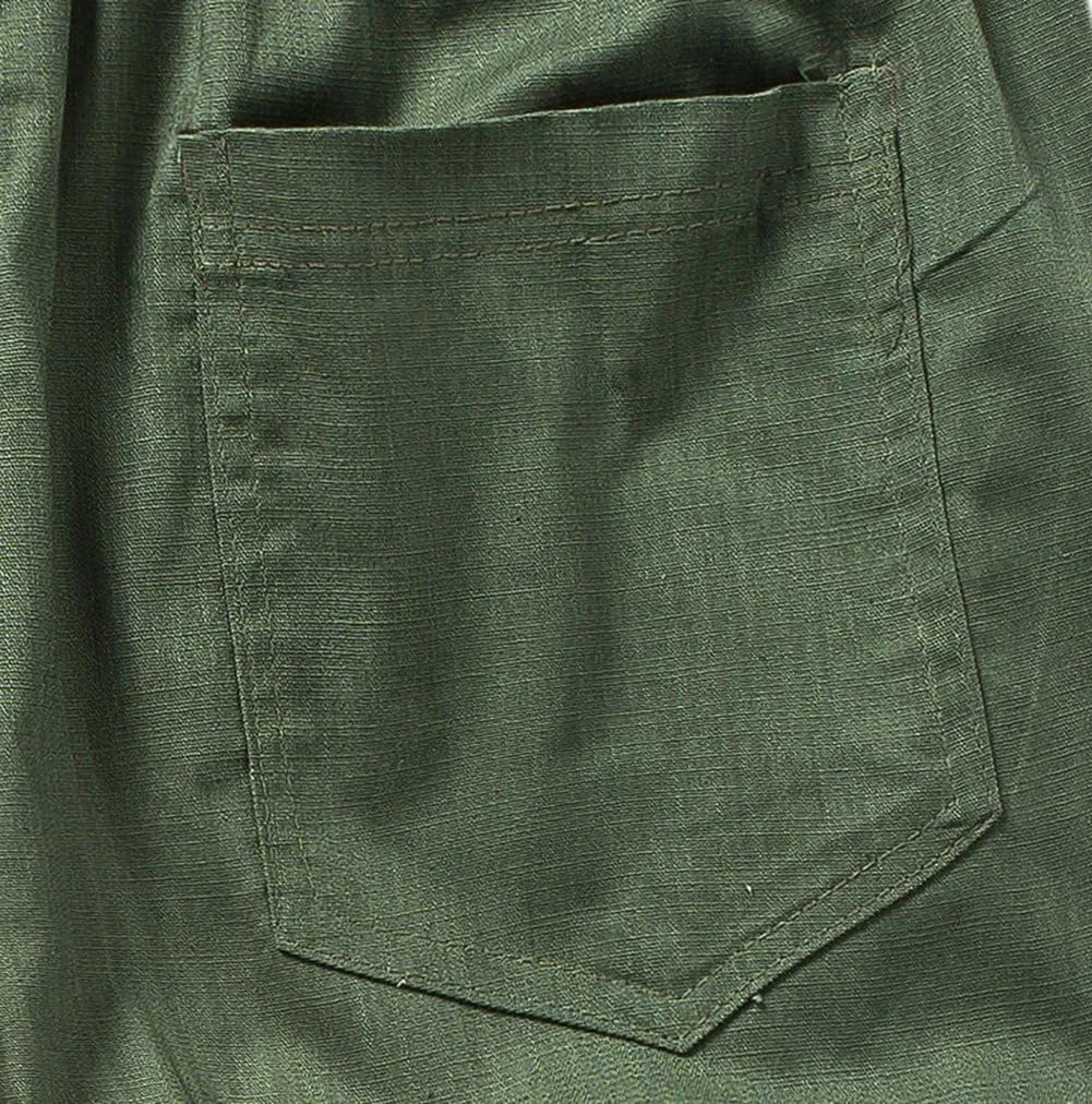 SIR7 Men's Linen Casual Lightweight Drawstrintg Elastic Waist Summer Beach Pants