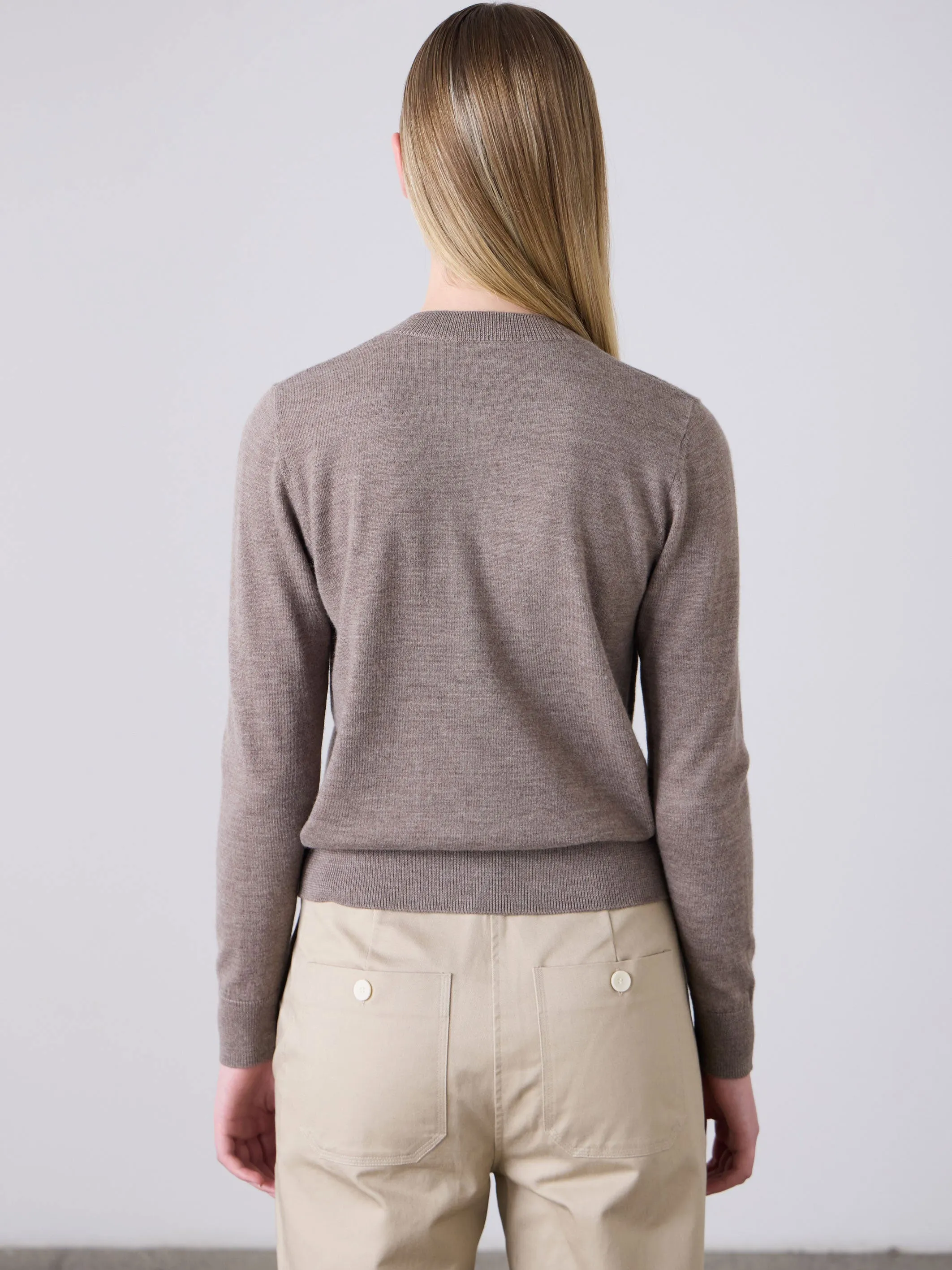 Sylvia Merino Cardigan - Pepper