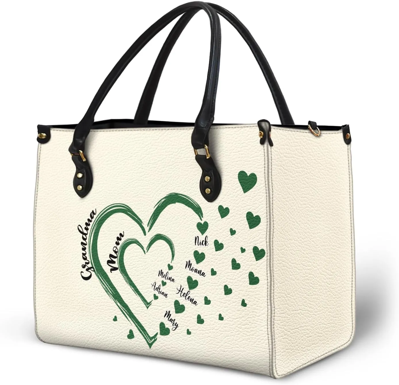 WANDER PRINTS Mothers Day Gifts - Personalized Leather Bag - Birthday, Loving Gift For Grandmother, Mother, Mom