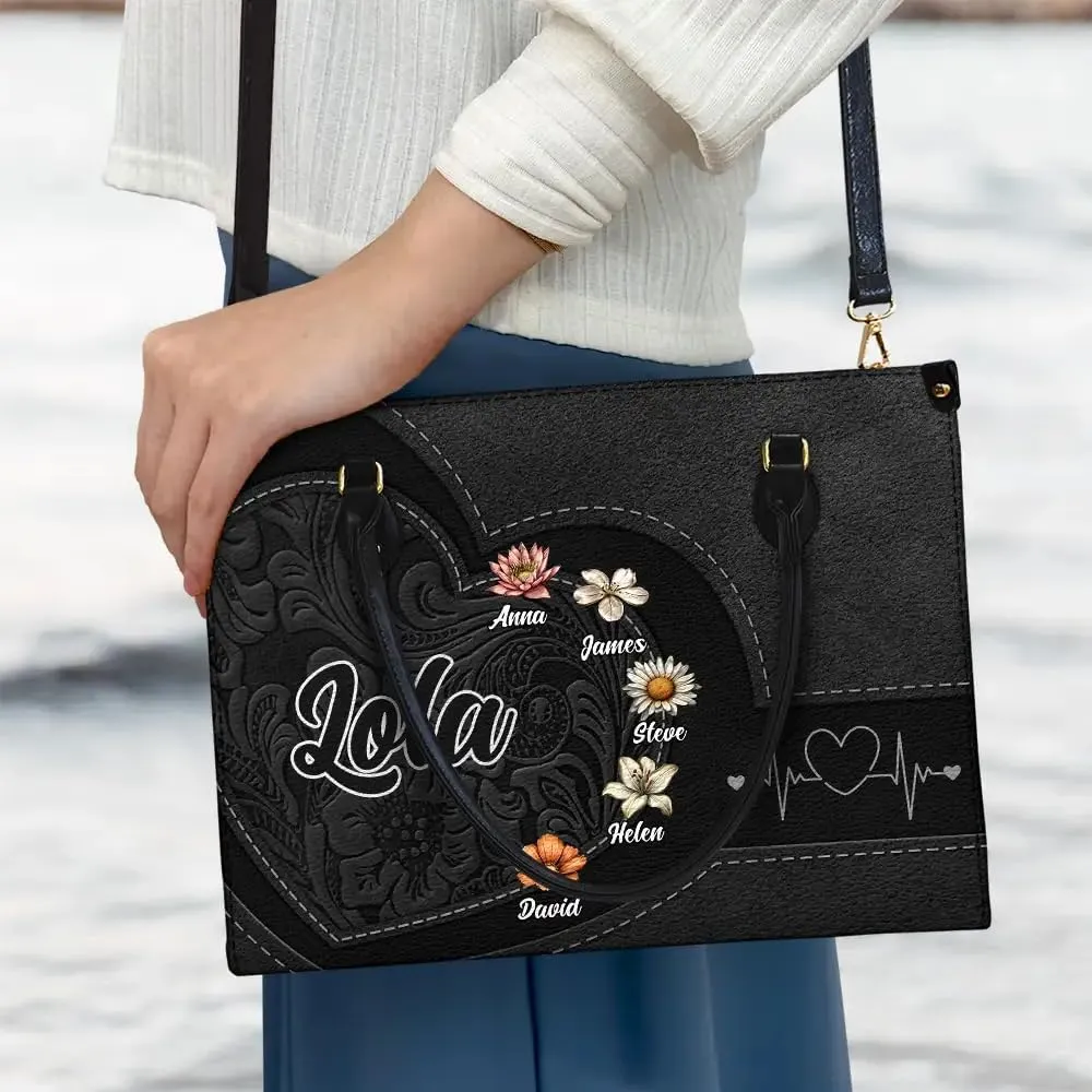 WANDER PRINTS Mothers Day Gifts - Personalized Leather Bag - Birthday, Loving Gift For Grandmother, Mother, Mom