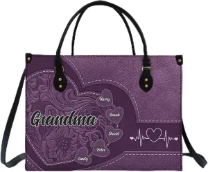 WANDER PRINTS Mothers Day Gifts - Personalized Leather Bag - Birthday, Loving Gift For Grandmother, Mother, Mom