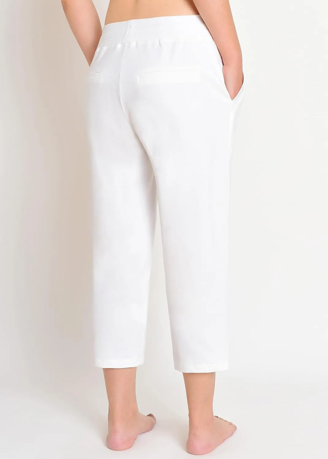 Weintee Women's Cotton Capri Pants with Pockets