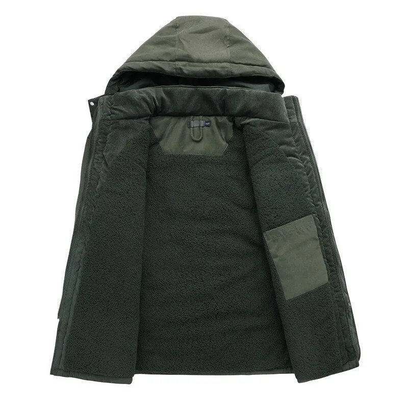 West Louis Polar Winter Thicken Velvet Hooded Parka